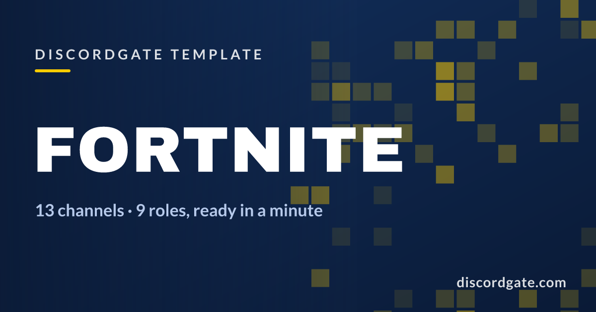 Gate Card Example Fortnite Discord Server Template (Free) | DiscordGate