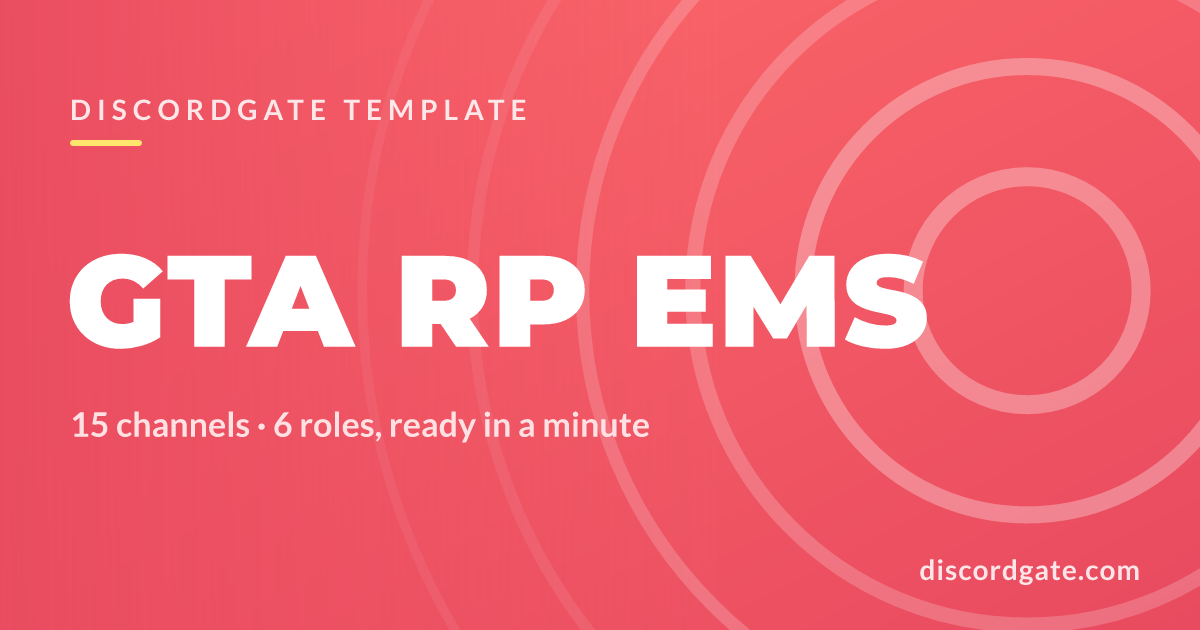 GTA RP EMS Discord Template for FiveM (Free) | DiscordGate