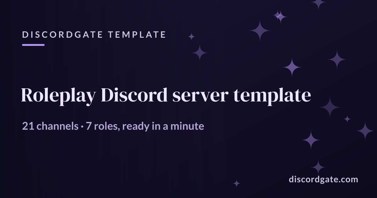 Gate Card Example Roleplay Discord Server Template (Free) | DiscordGate