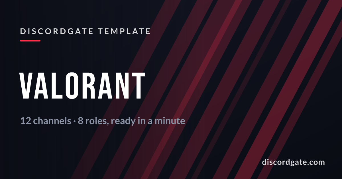 Gate Card Example Valorant Discord Server Template (Free) | DiscordGate